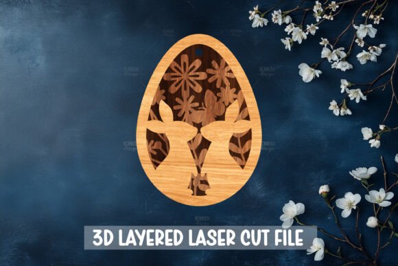 3D Layered Easter Egg Laser Cutting for Spring