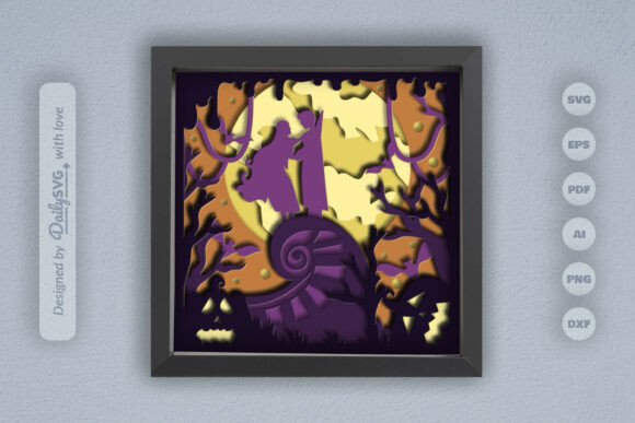 3D Romantic Halloween Night Layered SVG Review