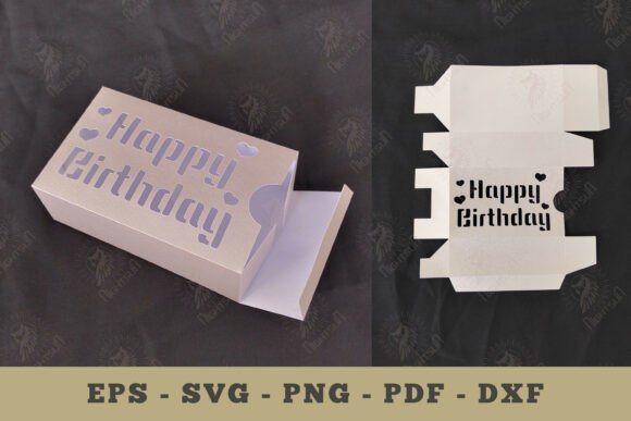 3D SVG Birthday Gift Box for Editorial Design