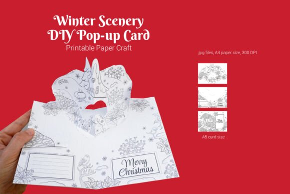 3D SVG Shapes Review: Coloring Winter Christmas Popup