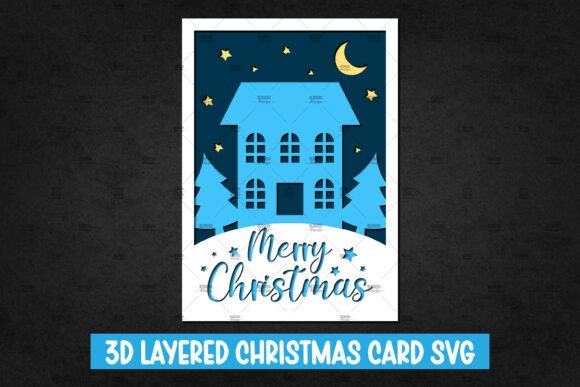Christmas Layered Greeting Paper Card 3D SVG Review