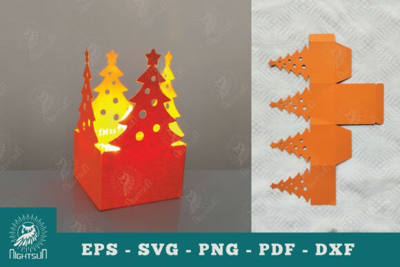 Christmas Tree Papercut Lantern 3D SVG Review