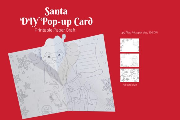 COLORING Santa 3D SVG: Shapes for Kids