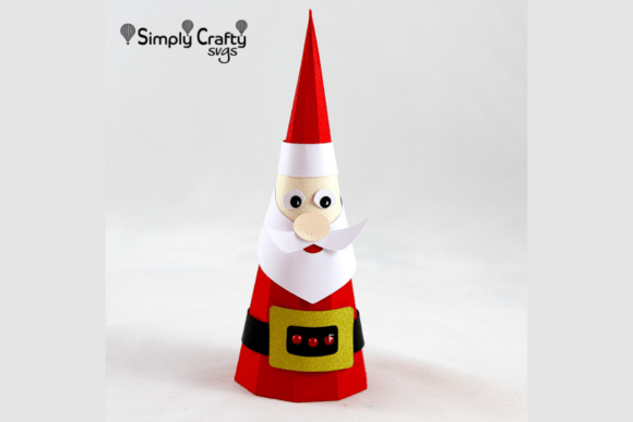 Cone Santa 3D SVG: A Christmas Asset for Publishers