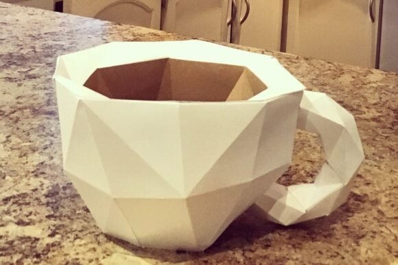 Cup Paper Sculpture: 3D SVG Objects for Branding