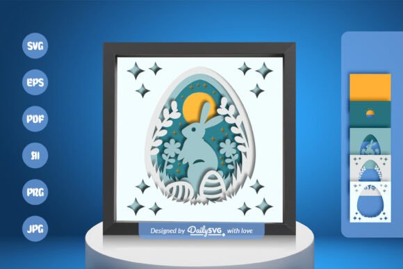 Easter Egg Bunny Layered Papercut Review