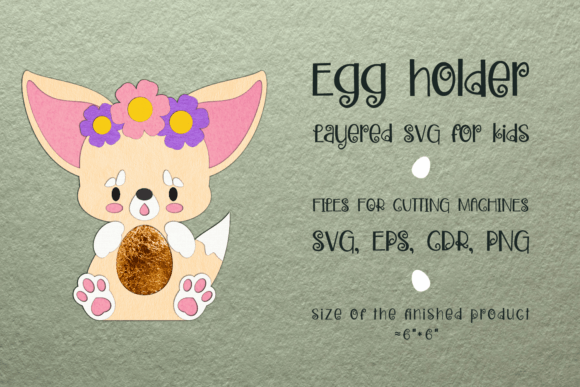 Fennec Fox Easter Egg Holder: 3D SVG Shapes Review