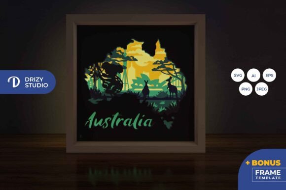 Koala & Kangaroo 3D SVG for Shadow Boxes