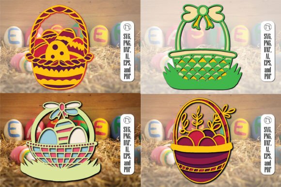 Layered Easter Basket SVG Bundle: 3D SVG Shapes Review