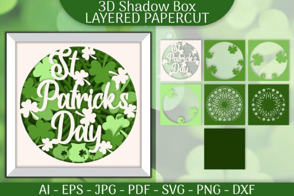 St Patrick s Day 3D SVG for Shadow Boxes