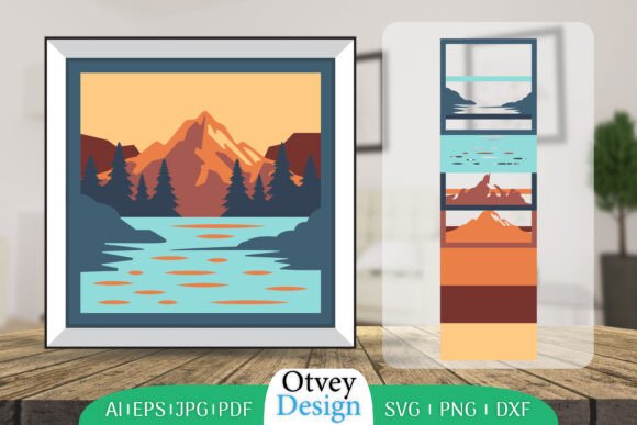 Sunset Mountain 3D SVG for Shadow Boxes Review