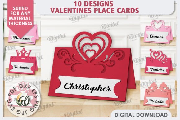 Valentine's Place Cards Paper Cut Bundle Review