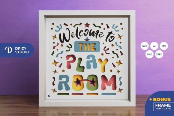Welcome to the Playroom 3D SVG for Shadow Boxes